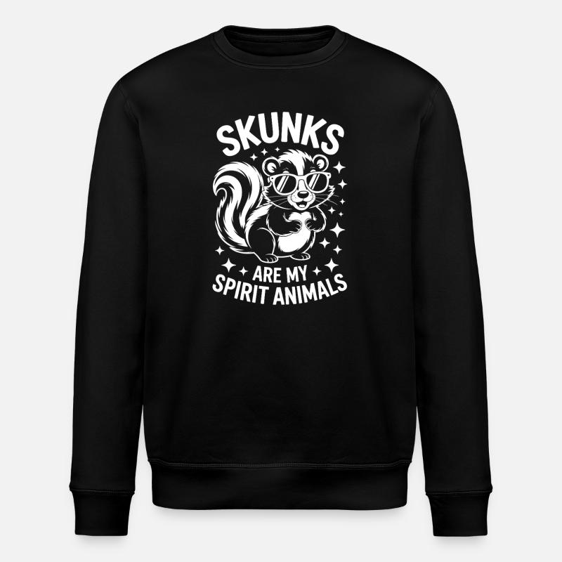 Skunk Saying Funny Skunk Gift - Stanley/Stella ROLLER Unisex Organic Sweatshirt - black