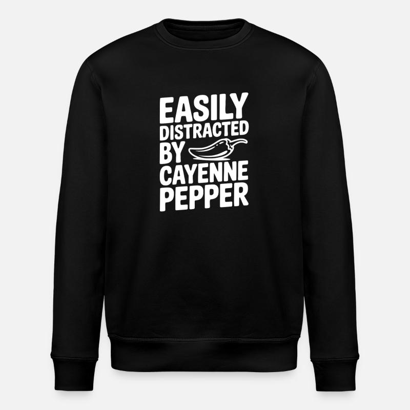 Easily Distracted by Pepper - Stanley/Stella ROLLER Unisex Organic Sweatshirt - black