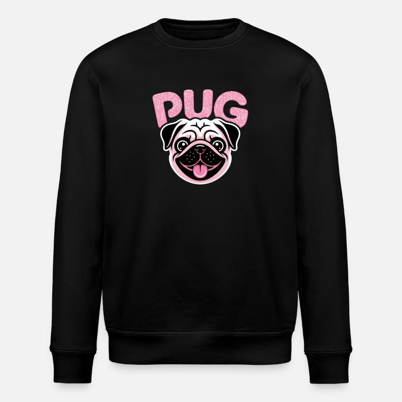 Pug - Cool Pet Logo - Sweat bio ROLLER Stanley/Stella Unisexe - noir