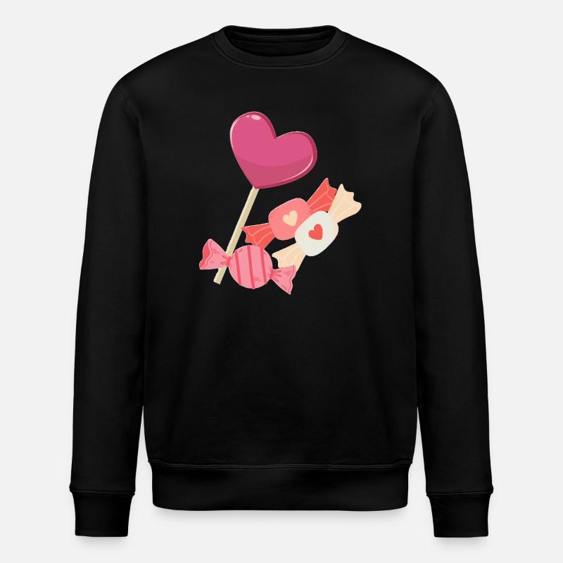 Candy hearts - Stanley/Stella ROLLER Unisex Organic Sweatshirt - black