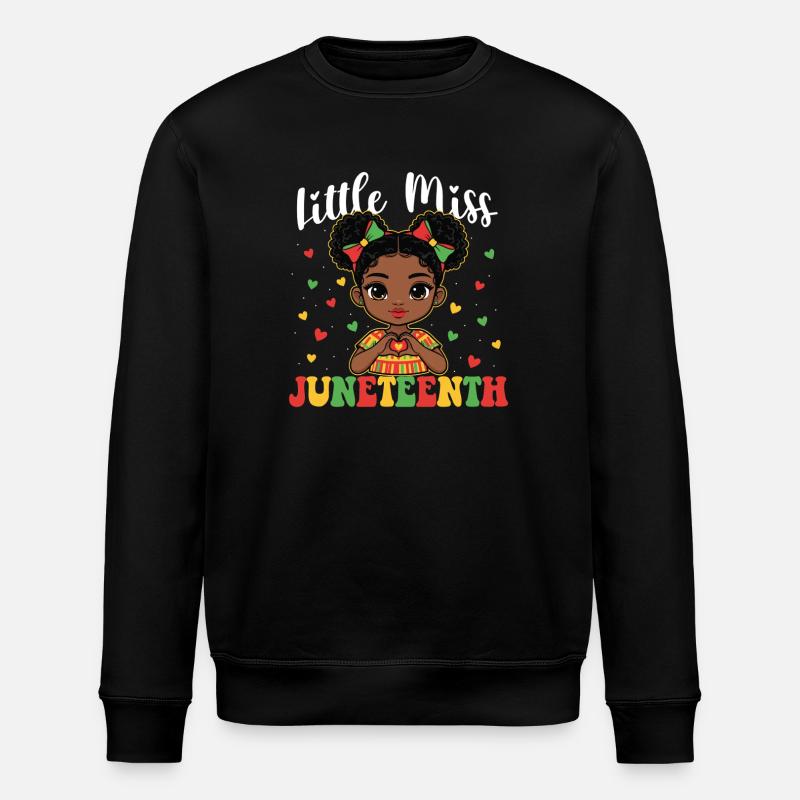 Little Miss Juneteenth – Schwarzer Mädchenstolz - Stanley/Stella Unisex Bio-Sweatshirt ROLLER - Schwarz