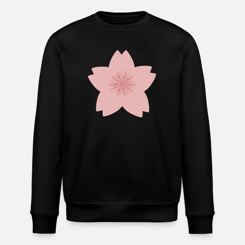 Kirschblüten-Pinkblüten-Grafik - Stanley/Stella Unisex Bio-Sweatshirt ROLLER - Schwarz