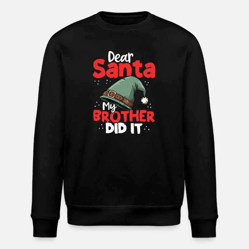Cher Père Noël, mon frère l’a - Sweat bio ROLLER Stanley/Stella Unisexe - noir