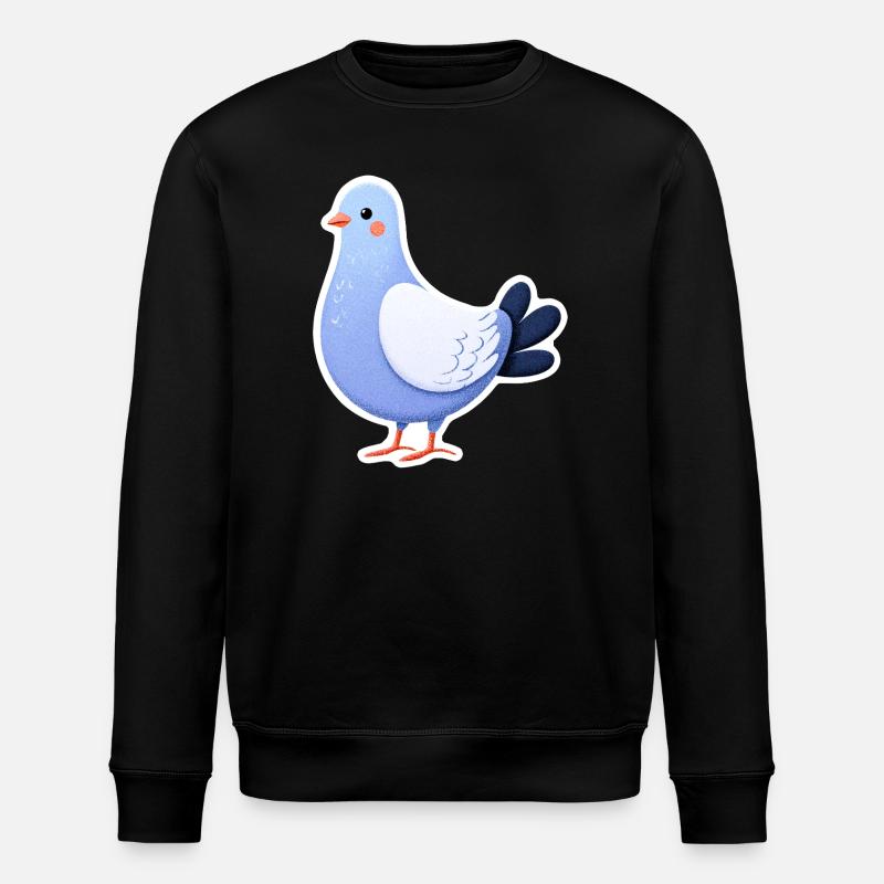 Blue Dove Sticker Illustration - Stanley/Stella ROLLER Unisex Organic Sweatshirt - black