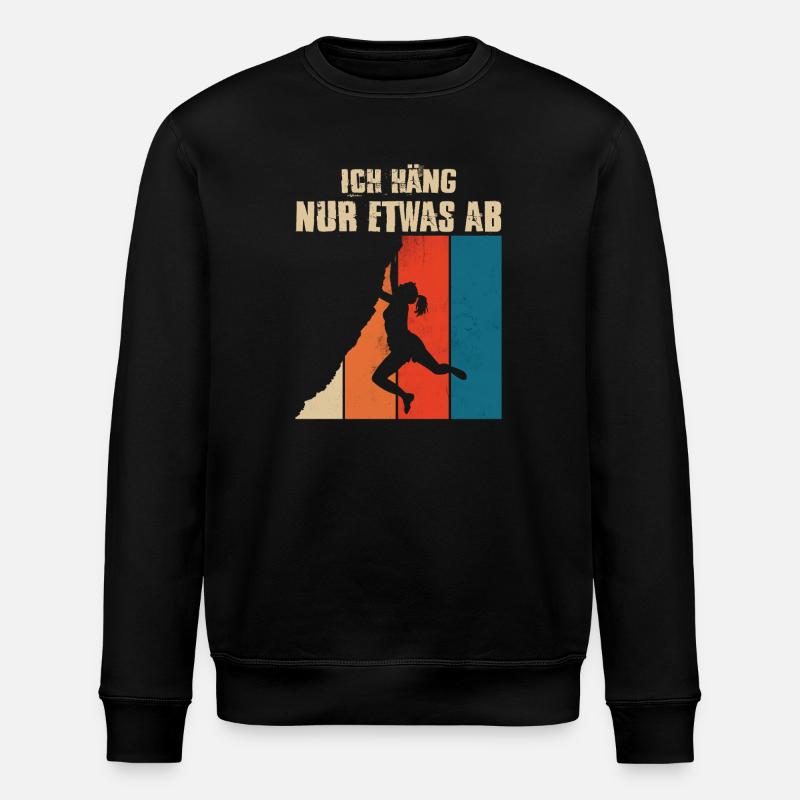 Bouldering Gifts Climbing Climber Boulderer - Stanley/Stella ROLLER Unisex Organic Sweatshirt - black