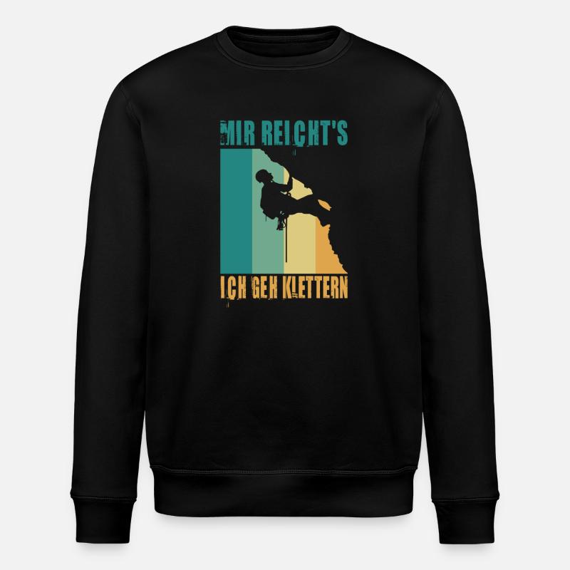 Bouldern Geschenke Klettern Kletterer Boulderer - Stanley/Stella Unisex Bio-Sweatshirt ROLLER - Schwarz