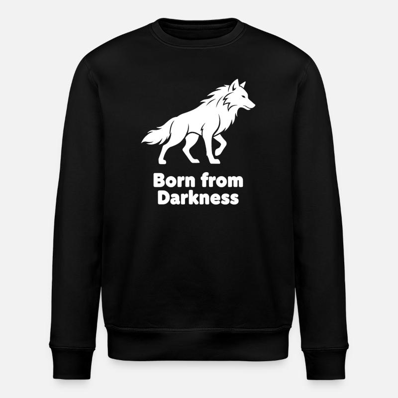 Born from Darkness Wolf - Stanley/Stella ROLLER Unisex Organic Sweatshirt - black