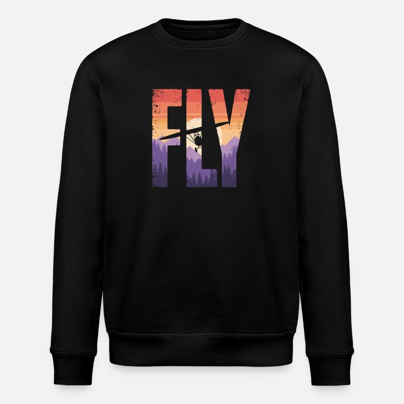 Flight into the sunset - Stanley/Stella ROLLER Unisex Organic Sweatshirt - black