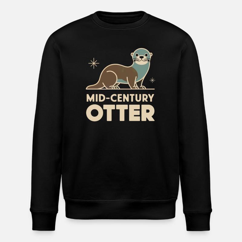 Loutre du milieu du siècle - Sweat bio ROLLER Stanley/Stella Unisexe - noir