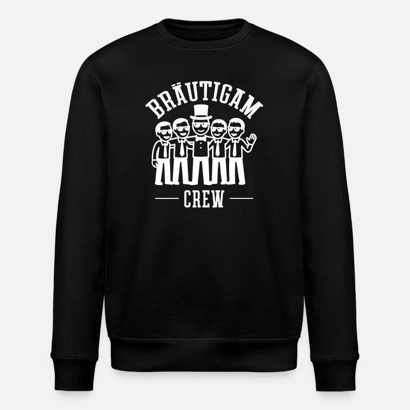 Bräutigam Crew - Stanley/Stella Unisex Bio-Sweatshirt ROLLER - Schwarz