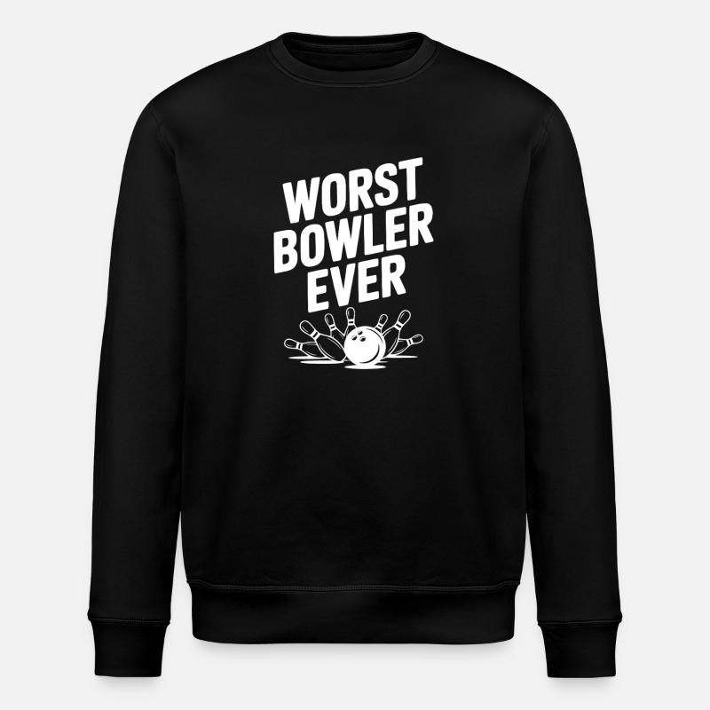 Schlechtester Bowler aller Zeiten - Stanley/Stella Unisex Bio-Sweatshirt ROLLER - Schwarz