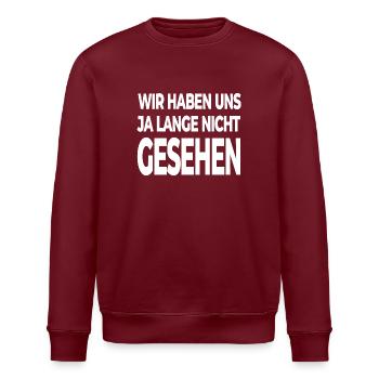 Gesehen - Stanley/Stella Unisex Bio-Sweatshirt ROLLER - Burgunderrot - Vorne - Nik (191cm)