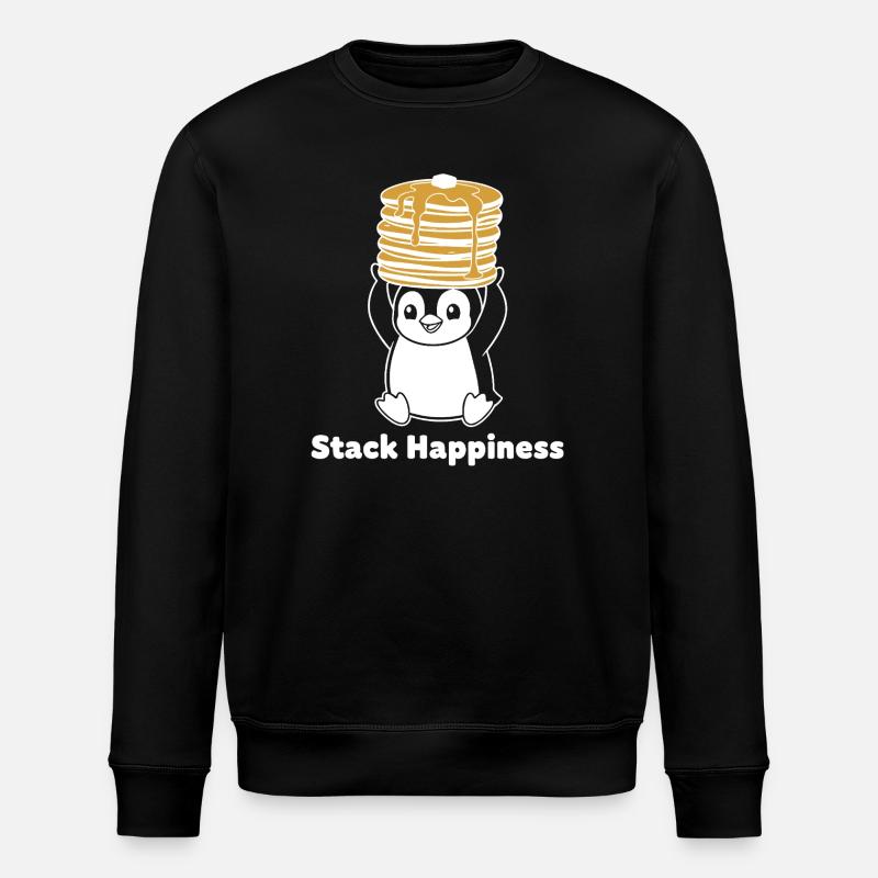 Stack Happiness Penguin - Stanley/Stella ROLLER Unisex Organic Sweatshirt - black