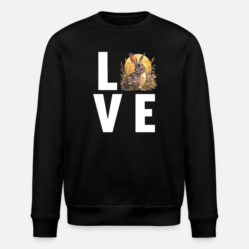 Bunny Bunny - Stanley/Stella ROLLER Unisex Organic Sweatshirt - black