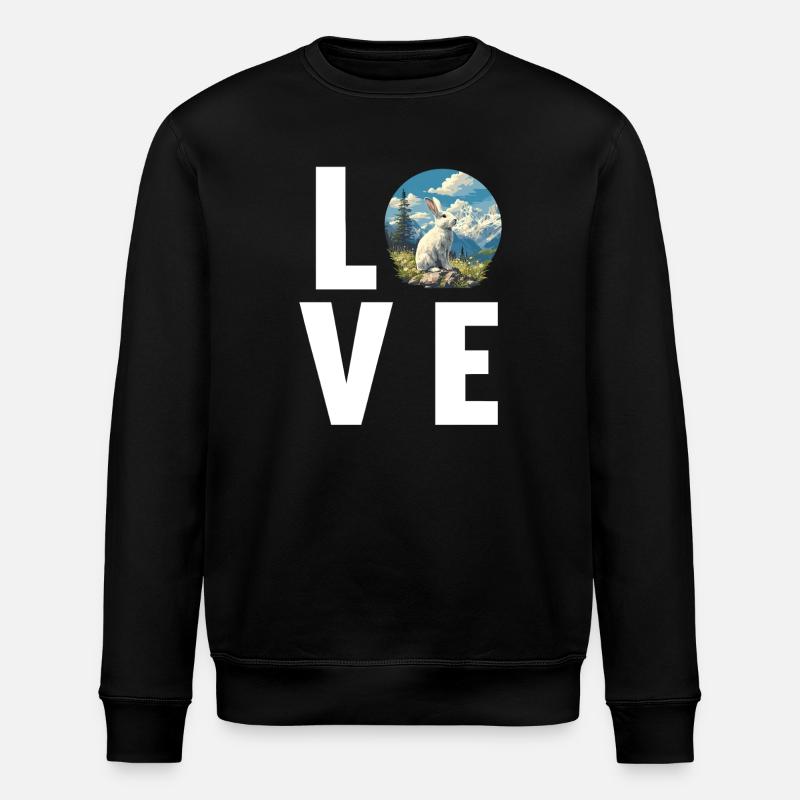 Hasen Hase - Stanley/Stella Unisex Bio-Sweatshirt ROLLER - Schwarz