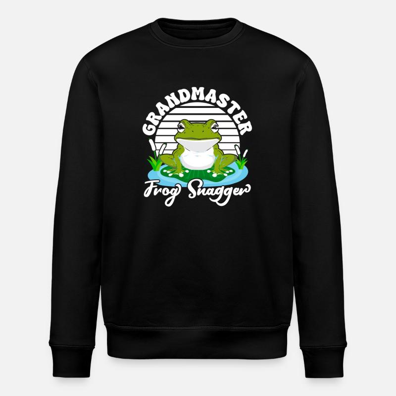 Frog Catcher Grandmaster Frog Snagger Frog - Stanley/Stella Unisex Bio-Sweatshirt ROLLER - Schwarz