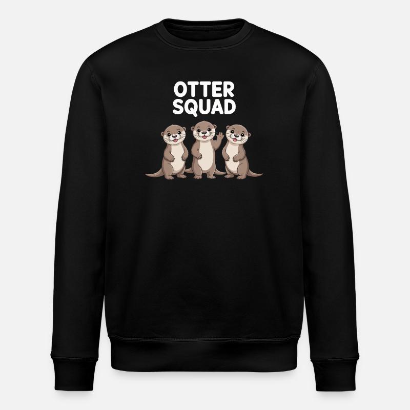 Otter Squad – Gruppen-Power - Stanley/Stella Unisex Bio-Sweatshirt ROLLER - Schwarz