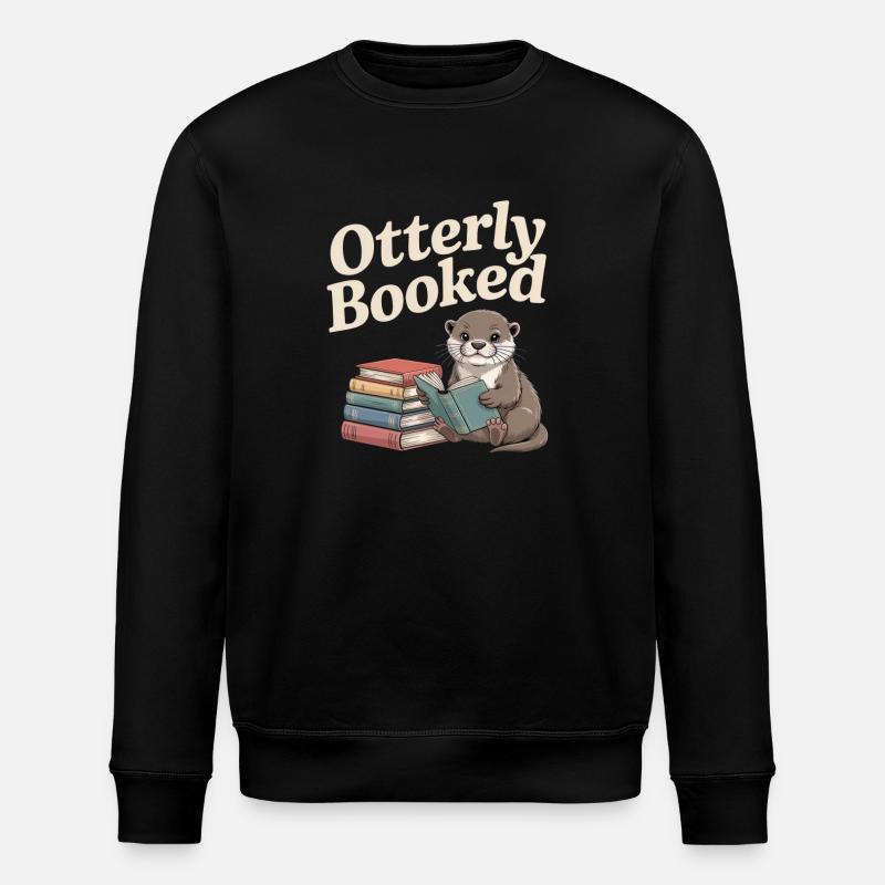 The Reader Otter - Stanley/Stella ROLLER Unisex Organic Sweatshirt - black
