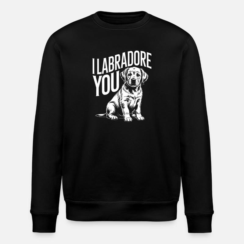 Ich Labrador Sie - Stanley/Stella Unisex Bio-Sweatshirt ROLLER - Schwarz