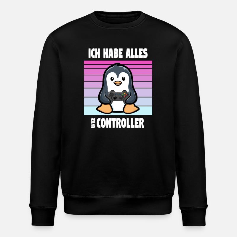 controller pinguin gaming - Stanley/Stella Unisex Bio-Sweatshirt ROLLER - Schwarz