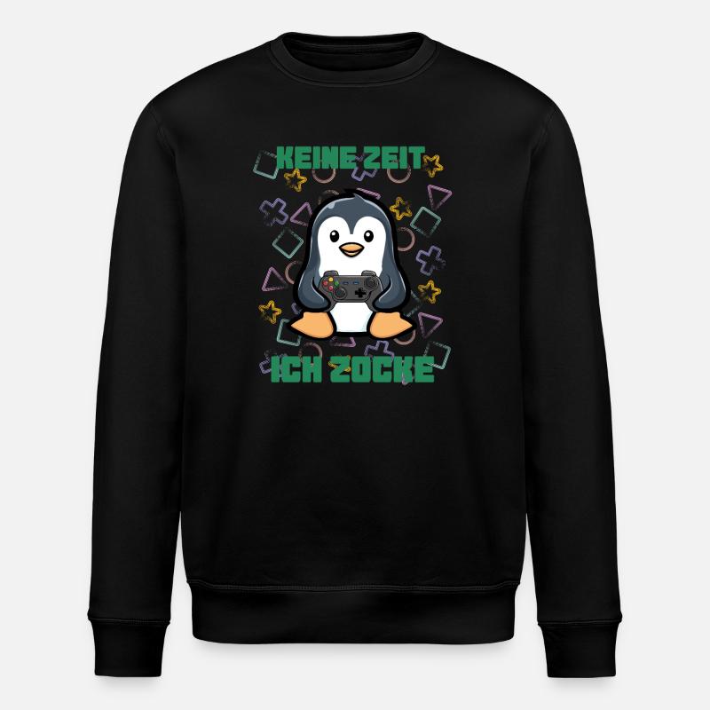 ich zocke - gaming  - Stanley/Stella Unisex Bio-Sweatshirt ROLLER - Schwarz
