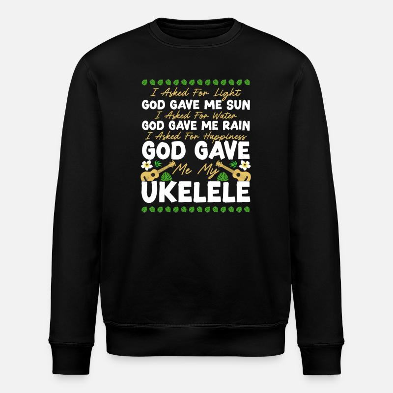 Ukulélé hawaïen que j’ai demandé - Sweat bio ROLLER Stanley/Stella Unisexe - noir