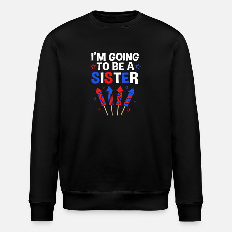 4. Juli Gender Reveal Schwangerschaft - Stanley/Stella Unisex Bio-Sweatshirt ROLLER - Schwarz