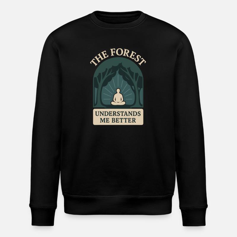 Forest Walk Overthinker Mental Reset - Stanley/Stella ROLLER Unisex Organic Sweatshirt - black