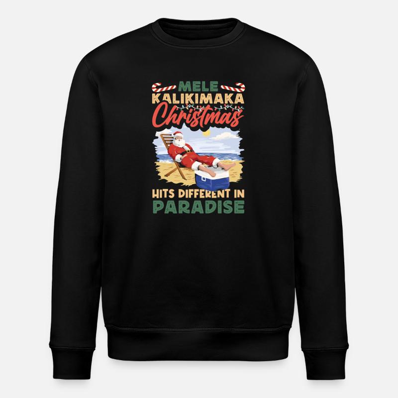 Noël hawaïen Mele Kalikimaka - Sweat bio ROLLER Stanley/Stella Unisexe - noir
