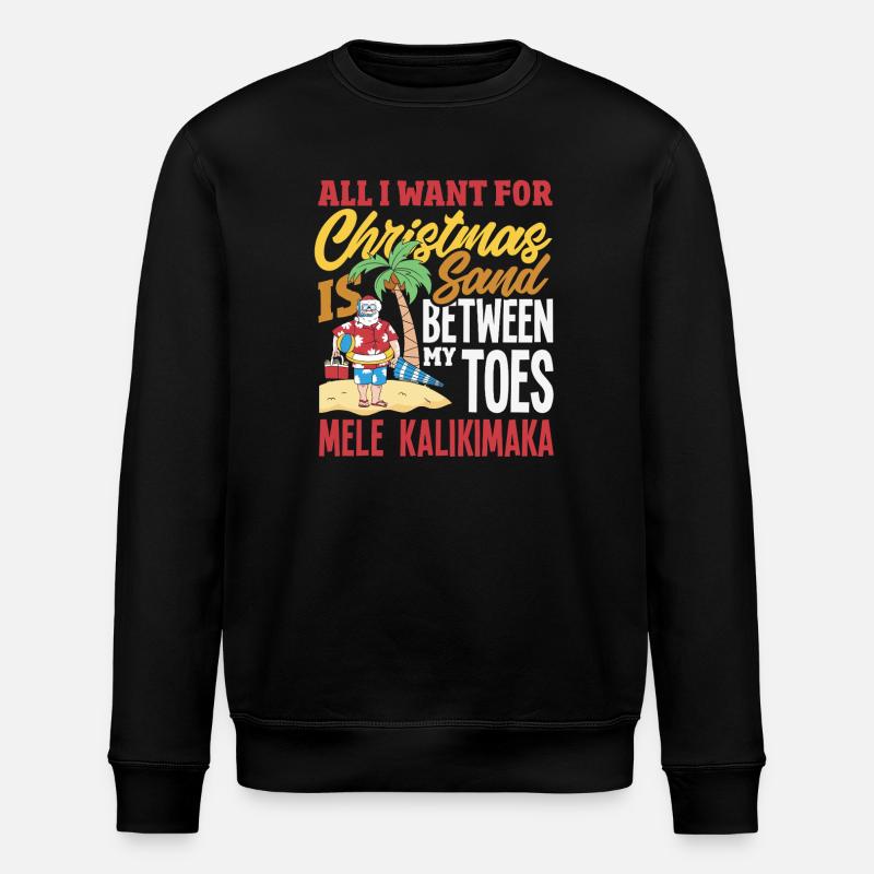 Noël hawaïen Mele Kalikimaka - Sweat bio ROLLER Stanley/Stella Unisexe - noir