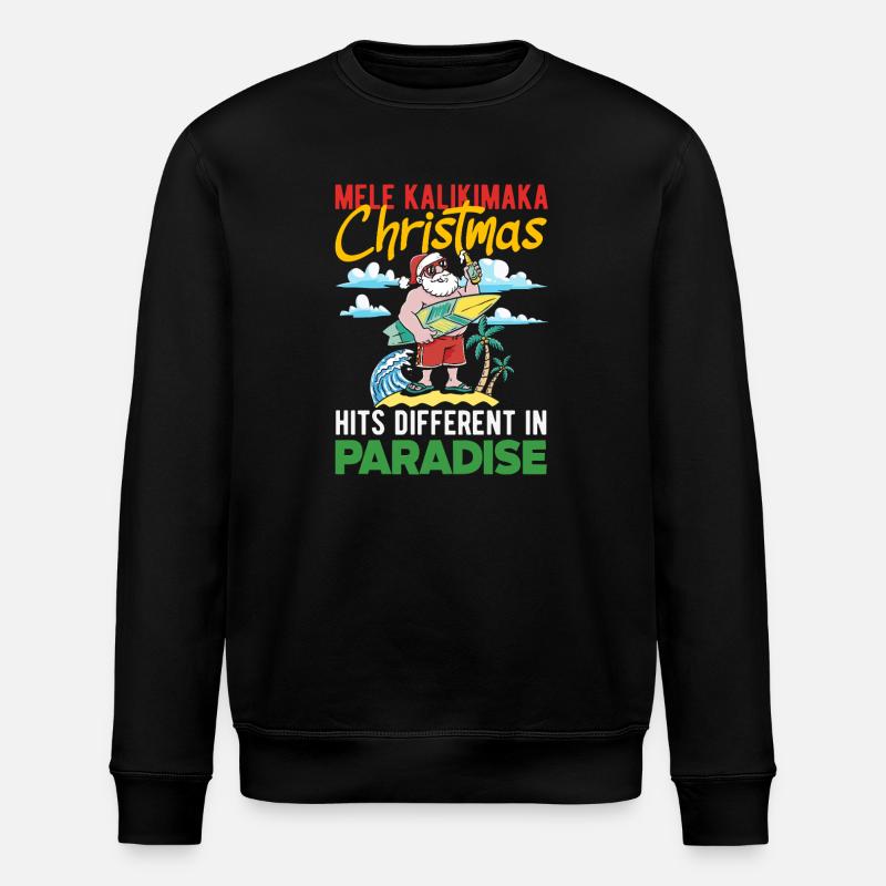 Noël hawaïen Mele Kalikimaka - Sweat bio ROLLER Stanley/Stella Unisexe - noir
