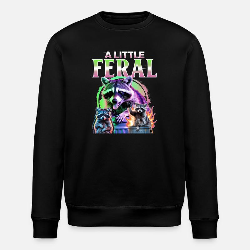 Drôle de raton laveur - Sweat bio ROLLER Stanley/Stella Unisexe - noir