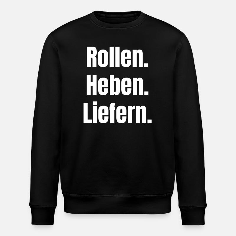 Lifting Rolls Delivery - Stanley/Stella ROLLER Unisex Organic Sweatshirt - black