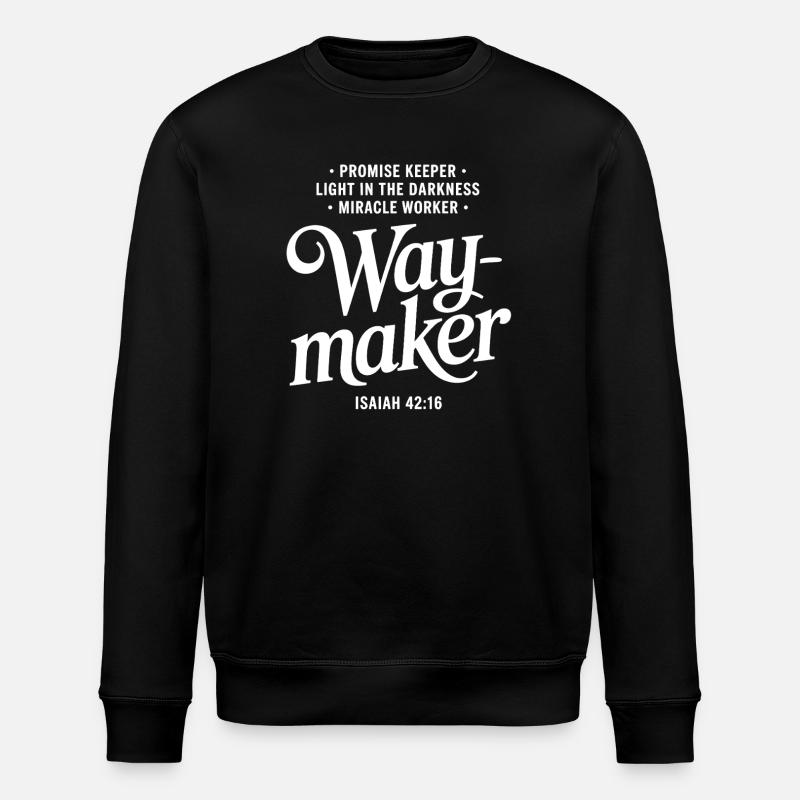 Waymaker Glaubenszitat-Design - Stanley/Stella Unisex Bio-Sweatshirt ROLLER - Schwarz