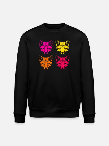 Renards de couleur - Sweat bio ROLLER Stanley/Stella Unisexe - noir