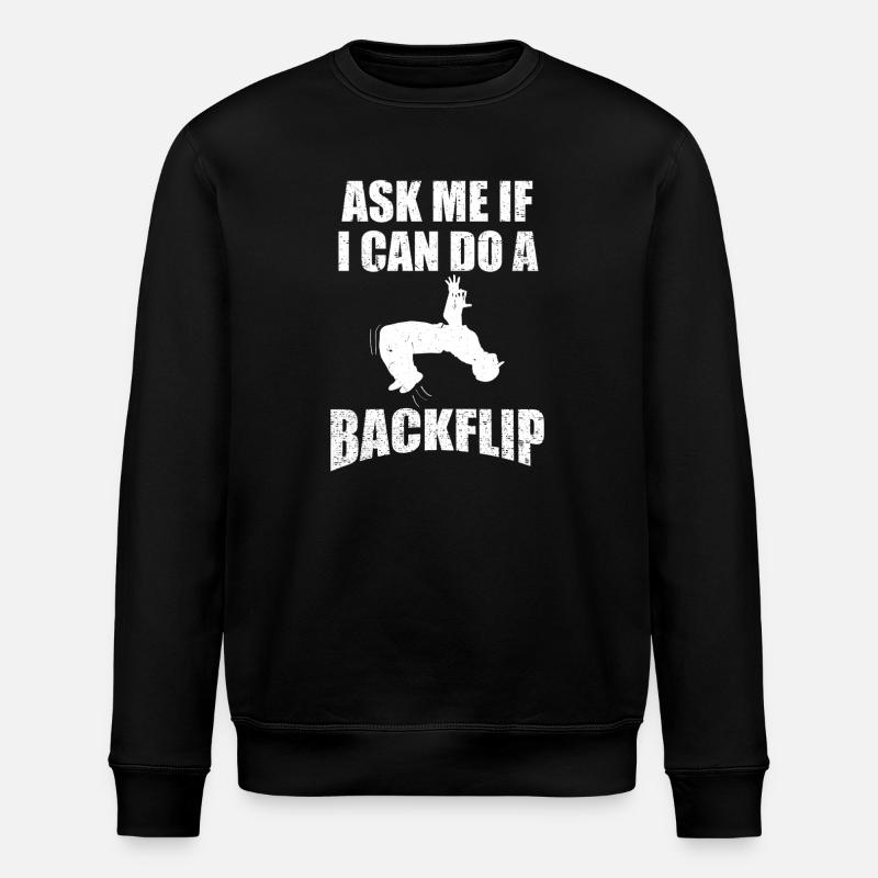 Backflip Dare Tee - Stanley/Stella ROLLER Unisex Organic Sweatshirt - black