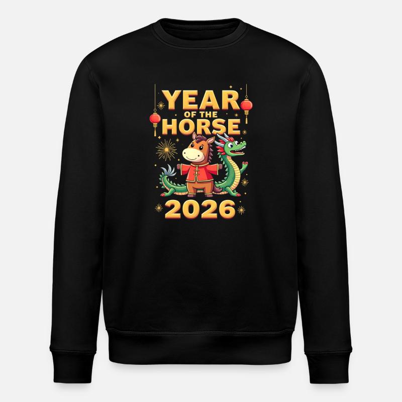 Nouvel An chinois du cheval 2026 - Sweat bio ROLLER Stanley/Stella Unisexe - noir