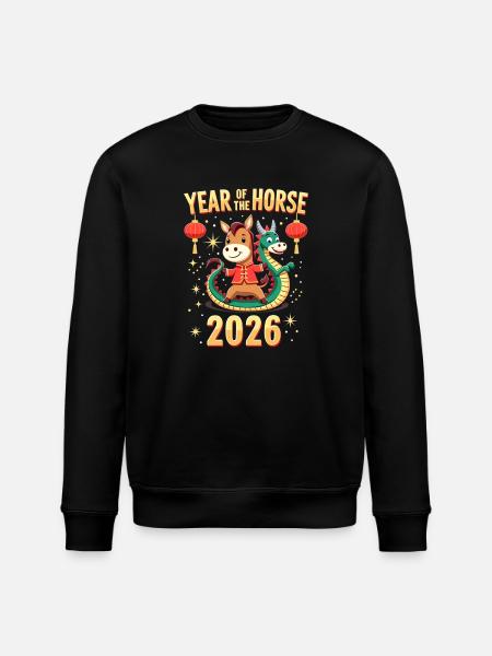Nouvel An chinois du cheval 2026 - Sweat bio ROLLER Stanley/Stella Unisexe - noir
