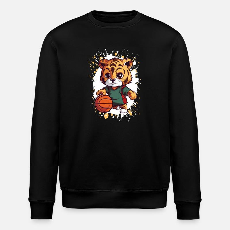 Dribbleur de basket-ball des Tigers - Sweat bio ROLLER Stanley/Stella Unisexe - noir
