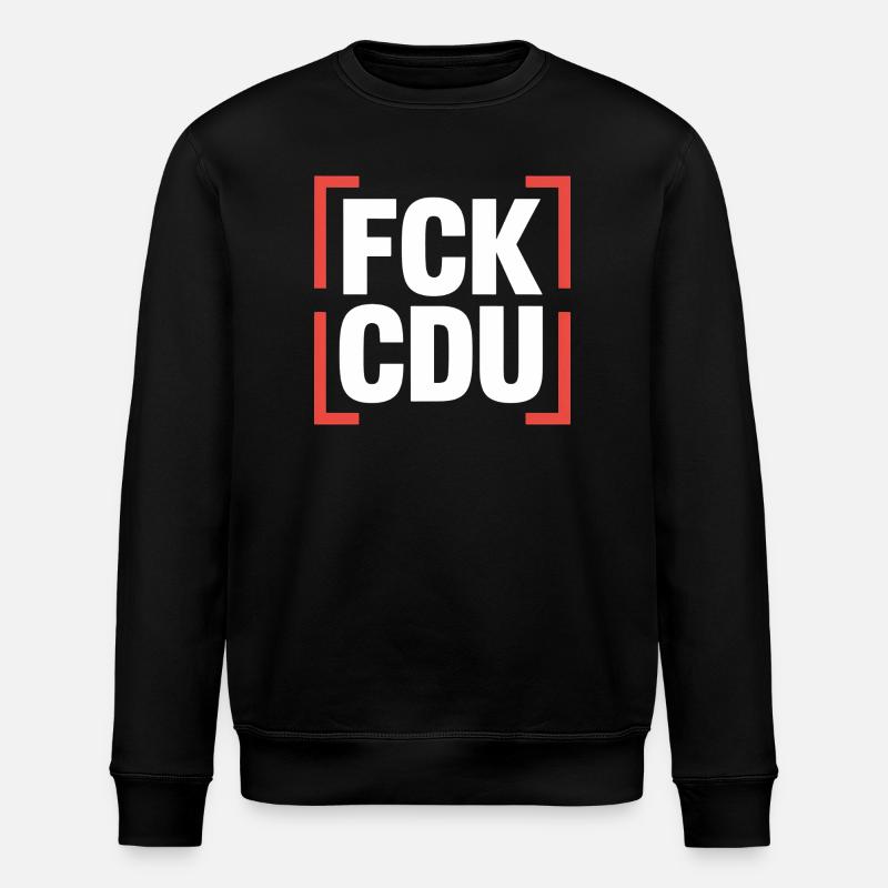 FCK CDU - Logo anti-CDU/CSU - Sweat bio ROLLER Stanley/Stella Unisexe - noir