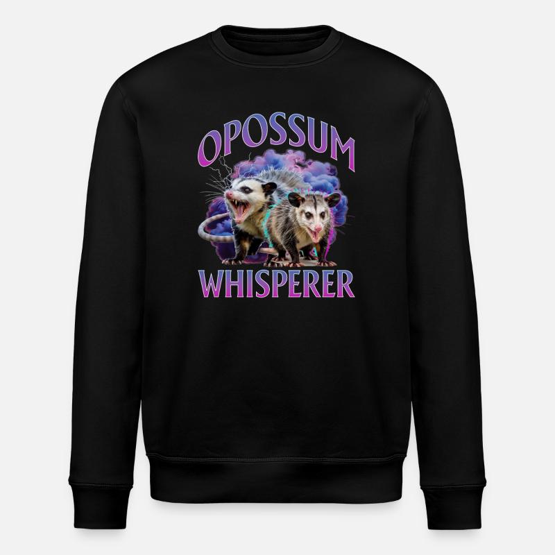Funny Opossum - Stanley/Stella ROLLER Unisex Organic Sweatshirt - black