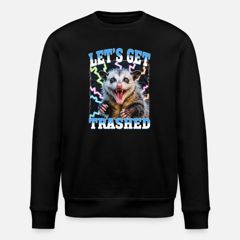 Funny Opossum - Stanley/Stella ROLLER Unisex Organic Sweatshirt - black