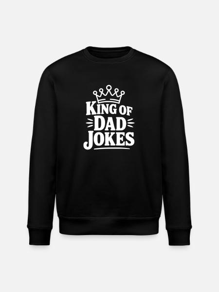 King of Dad Jokes - Stanley/Stella ROLLER Unisex Organic Sweatshirt - black