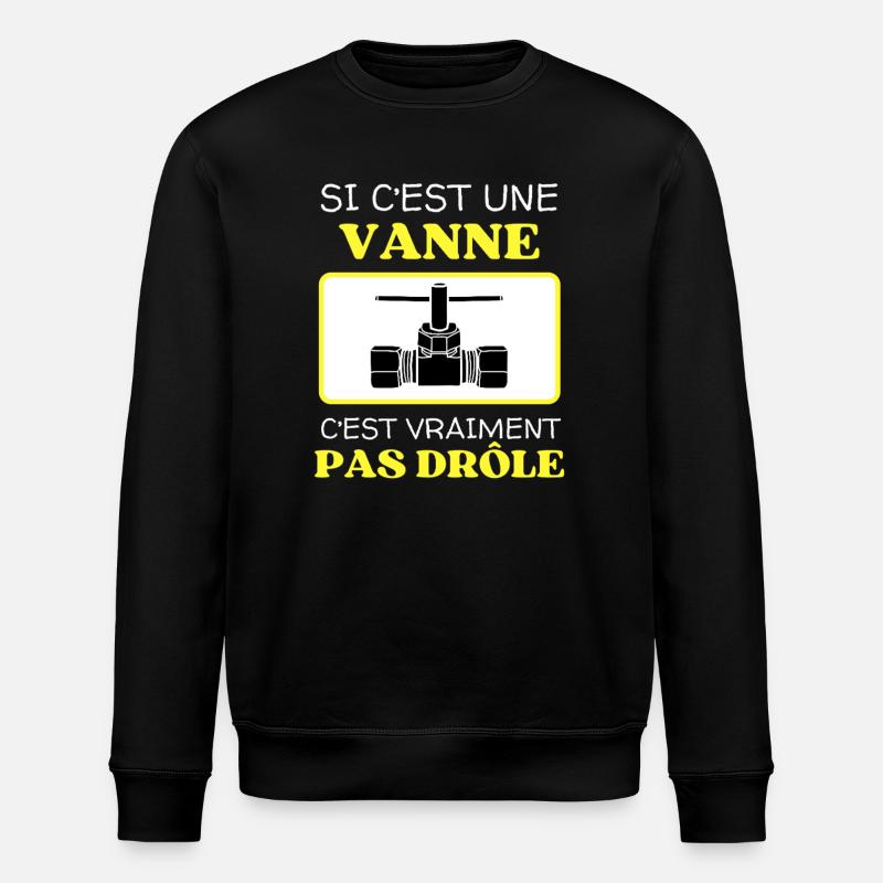 Une Vanne Pas Drôle - Sweat bio ROLLER Stanley/Stella Unisexe - noir