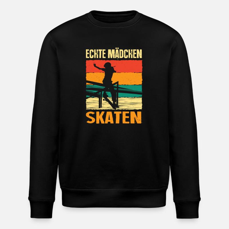Cadeaux pour skateboardeurs de skateboard - Sweat bio ROLLER Stanley/Stella Unisexe - noir
