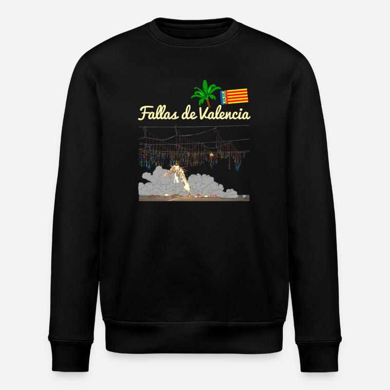 Fallas de Valencia Mascleta - Stanley/Stella ROLLER Unisex Organic Sweatshirt - black