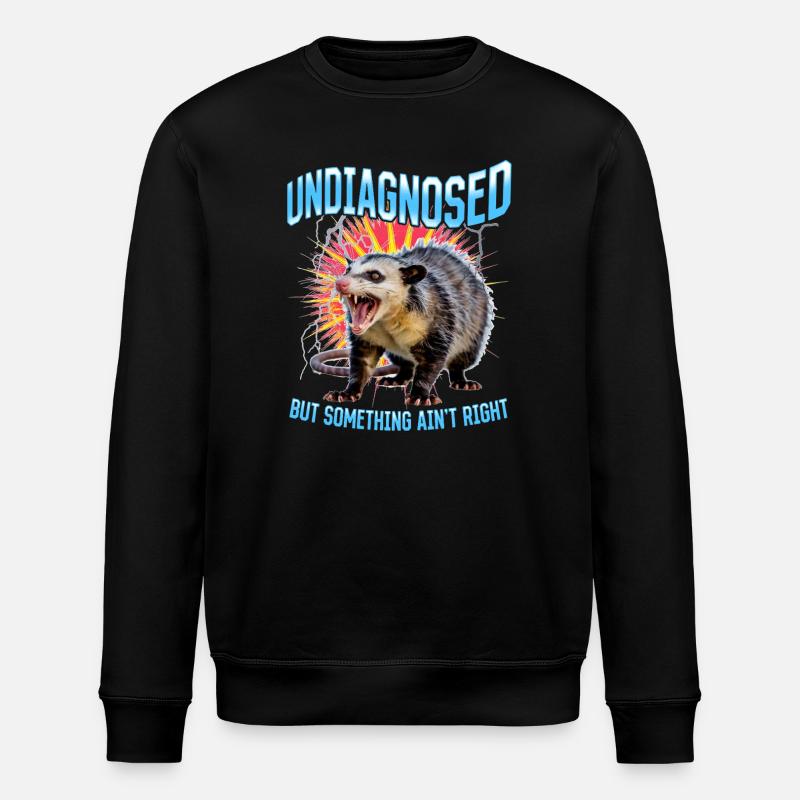Funny Opossum - Stanley/Stella Unisex Bio-Sweatshirt ROLLER - Schwarz