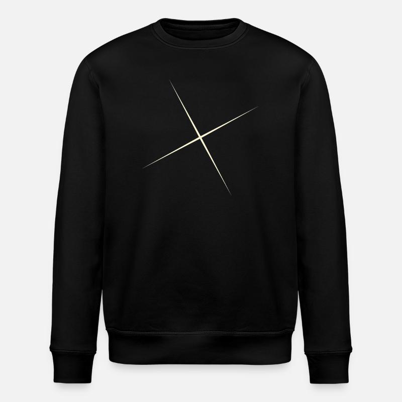 Glanzpunkt / Strahlen Stern - Stanley/Stella Unisex Bio-Sweatshirt ROLLER - Schwarz