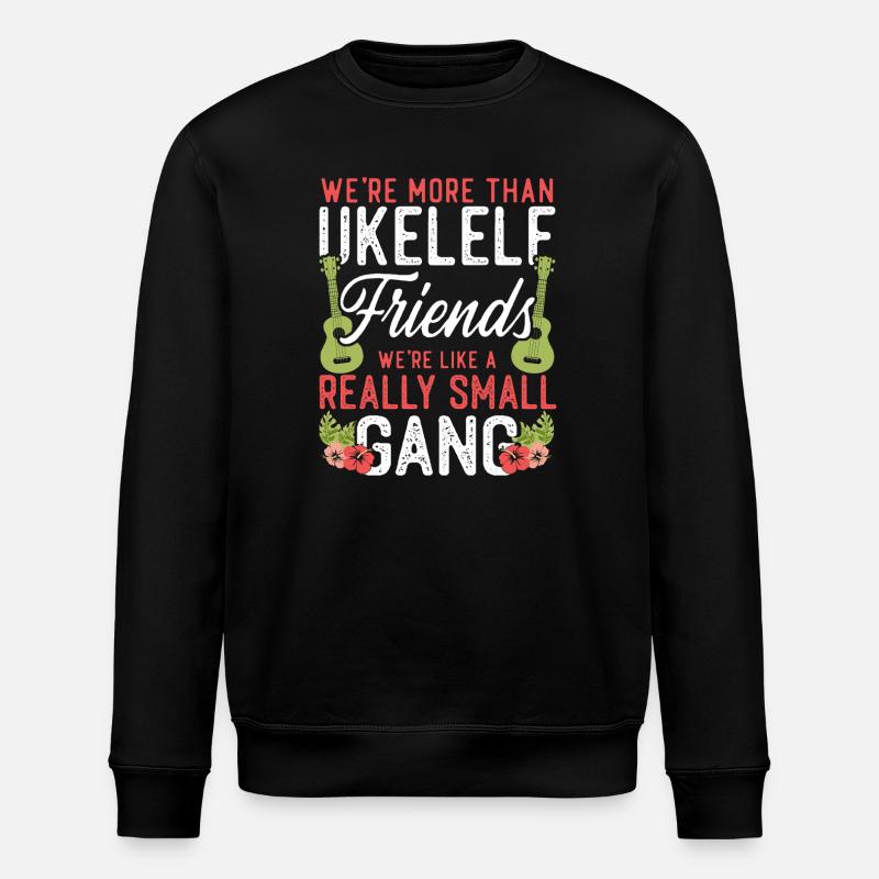 Hawaiian Ukulele Uke Friends - Stanley/Stella ROLLER Unisex Organic Sweatshirt - black