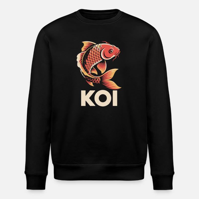 Koi-Karpfenfisch - Stanley/Stella Unisex Bio-Sweatshirt ROLLER - Schwarz